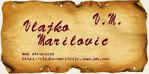 Vlajko Marilović vizit kartica